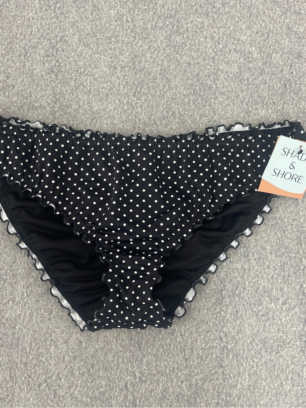 Target Black Polka Dot Ruffle Bikini Bottoms